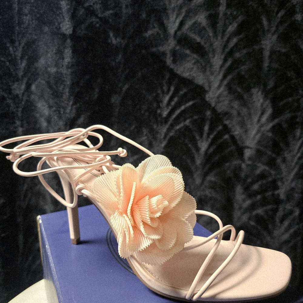 Scoop Lace Up Stiletto Heel Sandals Pink Size 9 NEW in Box
